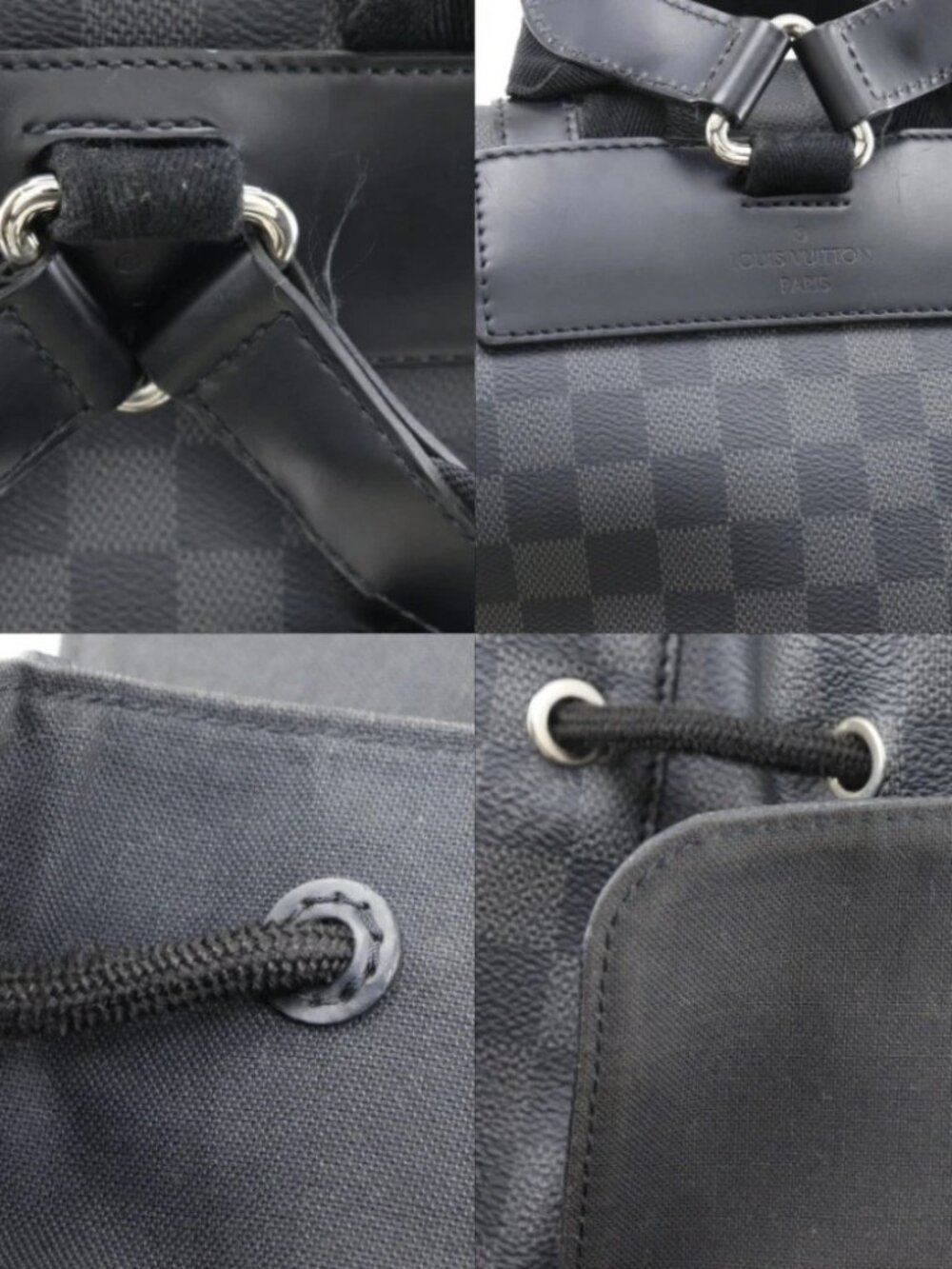 LOUIS VUITTON Christopher PM Backpack Daypack N41379 black Damier Grafitto.. - Picture 10 of 12